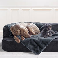Produktbild von tierlando Hundedecke Lilly Plüschdecke für Hunde und Katzen Grau XL - 150 cm