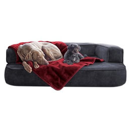 tierlando Hundedecke Lilly Plüschdecke für Hunde und Katzen XXL Rot – Bild 1 von 7