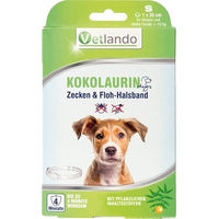 Produktbild von Tierlando Kokolaurin Zecken- und Floh-Halsband für Hunde kleine Rassen Größe S 35 cm weiß wasserdicht