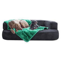 Produktbild von tierlando Lilly Plüsch-Hundedecke für Hunde und Katzen in Türkis XL