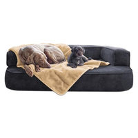 Produktbild von tierlando Lilly Plüschdecke für Hunde und Katzen XXL Beige - 150 cm