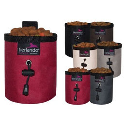 Tierlando LIO VELOURS Doppellagiger Leckerlibeutel Snackbeutel Grau – Bild 1 von 2