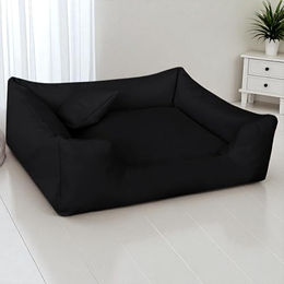 tierlando Moritz Komfort Hundebett aus robustem Polyester in Schwarz Größe M 110x90cm – Bild 1 von 6