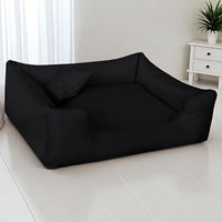 Produktbild von tierlando Moritz Komfort Hundebett aus robustem Polyester in Schwarz Größe M 110x90cm