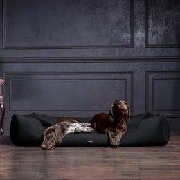 tierlando Moritz Komfort Hundebett für Hunde in Schwarz aus robustem Polyester Größe M – Bild 1 von 6