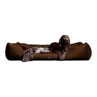 Produktbild von tierlando Moritz Komfort Hundebett Hundesofa aus robustem Polyester in Braun Größe M