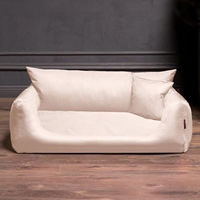 Produktbild von tierlando NEMO Hundebett für kleine und mittelgroße Hunde aus robustem Oxford-Material in Beige Größe M