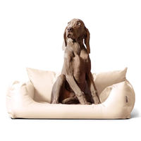 Produktbild von tierlando NEMO Hundebett für kleine und mittelgroße Hunde aus robustem Oxford-Material in Beige Größe S