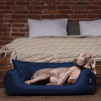 Produktbild von tierlando NEMO Hundebett für kleine und mittelgroße Hunde aus robustem Oxford Polyester in Blau Größe M - 100 cm