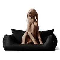 Produktbild von tierlando NEMO Hundebett für kleine und mittelgroße Hunde aus robustem Oxford Polyester in Schwarz Größe M