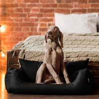 Produktbild von tierlando NEMO Hundebett für kleine und mittelgroße Hunde aus robustem Oxford Polyester in Schwarz Größe S