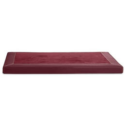 tierlando Orthopädische Hundematratze Carlos VIP Ortho-Medic aus Kunstleder und Velours mit Visco Memory Foam Dunkelrot 120x90cm – Bild 1 von 4
