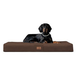 tierlando Orthopädische Hundematratze Floki Visco Plus aus High-Tech Velours Braun 150x100cm – Bild 1 von 8