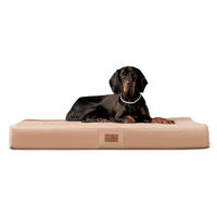Produktbild von tierlando Orthopädische Hundematratze Floki Visco Plus aus Velours in Beige 150x100cm XXL