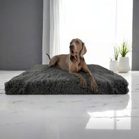 Produktbild von tierlando Orthopädische Hundematratze Pitt Shaggy Ortho Plus mit Plüsch-Bezug in Graphit Grau 150x100cm - 1,5 m