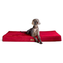 tierlando Orthopädische Hundematratze Stuart Ortho Plus mit Memory Foam Kern in Dunkelrot 150x100cm – Bild 1 von 2