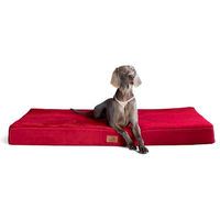 Produktbild von tierlando Orthopädische Hundematratze Stuart Ortho Plus mit Memory Foam Kern in Dunkelrot 150x100cm