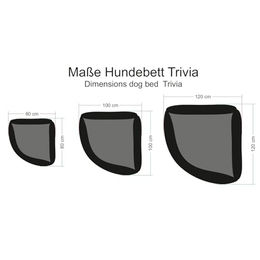 tierlando Orthopädisches Eckhundebett Trivia aus Polyester mit Visco-Matratze Schwarz XL 120x120cm – Bild 1 von 2