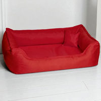 Produktbild von tierlando Orthopädisches Hundebett Donald mit Viscoschaum Matratze und Oxford Polyester Bezug Dunkelrot 120x85cm - 120 cm