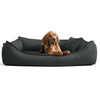 Produktbild von tierlando Orthopädisches Hundebett Donald mit Viscoschaum Matratze und Oxford Polyester Bezug in Graphit 80x60cm