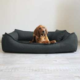 tierlando Orthopädisches Hundebett Donald mit Viscoschaum Matratze und Oxford Polyester Bezug in Grau/Schwarz Größe L – Bild 1 von 5