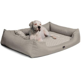 tierlando Orthopädisches Hundebett Ellen mit Visco Memory Foam Matratze Dunkelbeige 90x75cm – Bild 1 von 3
