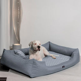 tierlando Orthopädisches Hundebett Ellen mit Visco Memory Foam Matratze Grau 90x75cm – Bild 1 von 4
