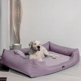 tierlando Orthopädisches Hundebett Ellen mit Visco Memory Foam Matratze in Altrosa 110x90cm – Bild 1 von 3