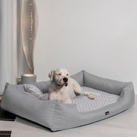 Produktbild von tierlando Orthopädisches Hundebett Ellen mit Visco Memory Foam Matratze in Taupe 90x75cm
