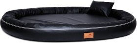 Tierlando Orthopädisches Hundebett Gilbert Ortho Hair-Protect mit Latex und Kunstleder Schwarz 100 x 85 x 15 cm – Bild 1 von 3