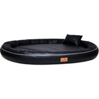 Produktbild von Tierlando Orthopädisches Hundebett Gilbert Ortho Hair-Protect mit Latex und Kunstleder Schwarz 100 x 85 x 15 cm
