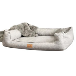 tierlando Orthopädisches Hundebett Goofy Couture mit Memory Foam und Matratzenschoner Grau 130x100cm – Bild 1 von 11