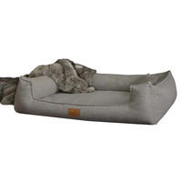 Produktbild von tierlando Orthopädisches Hundebett Goofy Couture mit Memory Foam und Matratzenschoner XL Grau
