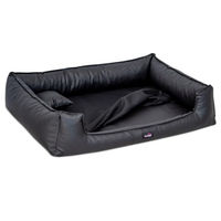 Produktbild von tierlando Orthopädisches Hundebett Goofy Easy Clean aus Kunstleder mit Matratzenschoner Grau Größe L