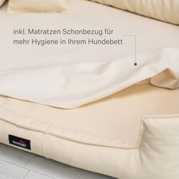 tierlando Orthopädisches Hundebett Goofy Easy Clean aus Kunstleder mit Matratzenschoner Schwarz 130x100cm – Bild 1 von 2