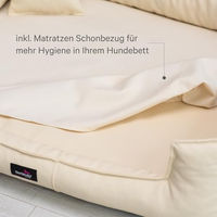 Produktbild von tierlando Orthopädisches Hundebett Goofy Easy Clean aus Kunstleder mit Matratzenschoner Schwarz 130x100cm