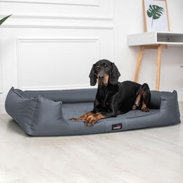 tierlando Orthopädisches Hundebett Goofy für große Hunde XL Grau mit Polyester-Bezug – Bild 1 von 7