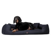 Produktbild von tierlando Orthopädisches Hundebett Goofy für große Hunde XL in Navy Dunkelblau mit waschbarem Polyester-Bezug