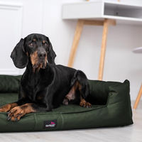 Produktbild von tierlando Orthopädisches Hundebett Goofy für große Hunde XL in Olivgrün mit waschbarem Polyester-Bezug