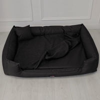 Produktbild von tierlando Orthopädisches Hundebett Goofy für große Hunde XL in Schwarz mit Polyester-Bezug 90x75cm