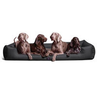 Produktbild von tierlando Orthopädisches Hundebett Goofy für große Hunde XL mit waschbarem Polyester-Bezug in Graphit/Schwarz 160x110cm