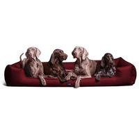 Produktbild von tierlando Orthopädisches Hundebett Goofy mit Memory Foam für große Hunde XL Dunkelrot 160x110cm