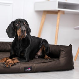 tierlando Orthopädisches Hundebett Goofy mit Memory Foam für große Hunde XL in Braun – Bild 1 von 7