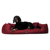 Produktbild von tierlando Orthopädisches Hundebett Goofy mit Memory Foam für große Hunde XL in Dunkelrot