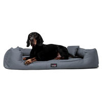 Produktbild von tierlando Orthopädisches Hundebett Goofy mit Memory Foam für große Hunde XL in Grau