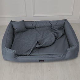 tierlando Orthopädisches Hundebett Goofy mit Memory Foam für große Hunde XL in Grau Meliert – Bild 1 von 6