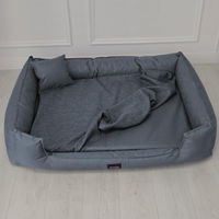 Produktbild von tierlando Orthopädisches Hundebett Goofy mit Memory Foam für große Hunde XL in Grau Meliert