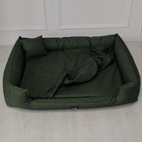 Produktbild von tierlando Orthopädisches Hundebett Goofy mit Memory Foam für große Hunde XL in Olivgrün