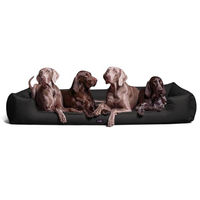 Produktbild von tierlando Orthopädisches Hundebett Goofy mit Memory Foam für große Hunde XL Schwarz 160x110cm