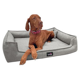 tierlando Orthopädisches Hundebett Gustav Scandi CHIC mit Memory Foam in Hellgrau 110x90cm – Bild 1 von 6